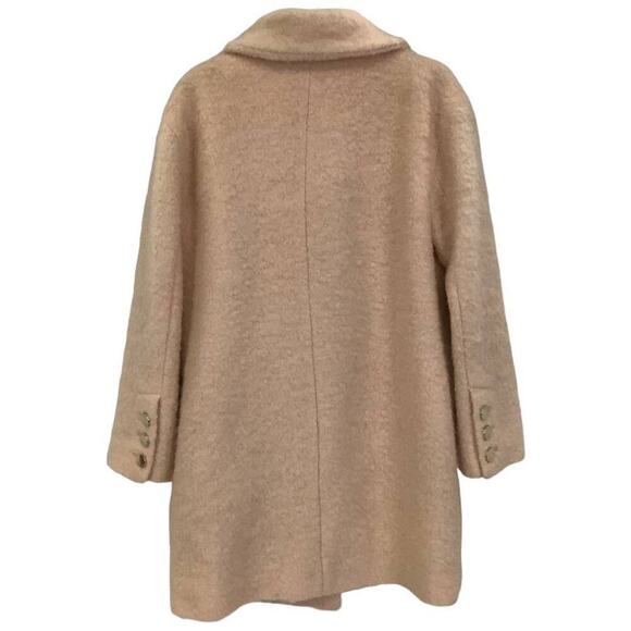 Eliza J Topper Coat In Blush Pink Women Lined Pockets Boucle Wool Blend Size 8 - Picture 6 of 15
